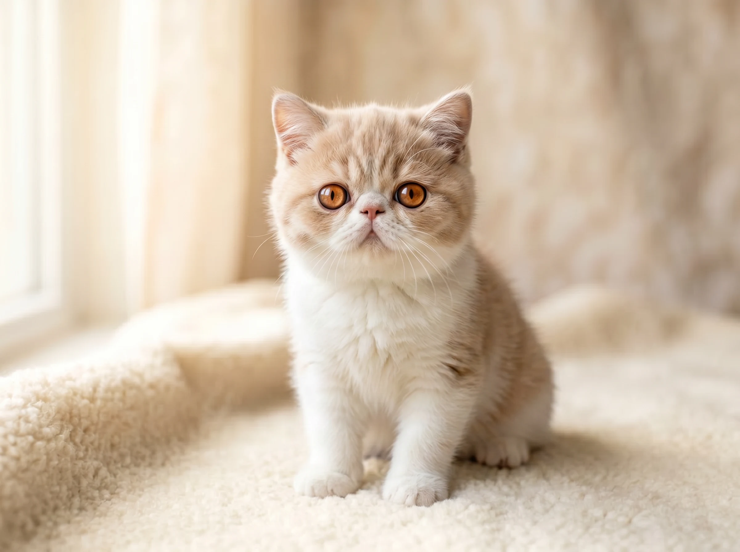 Exotic Persian Kittens | Gulf Cats and Kittens Purebred Exotic Persian cat with doll-face and plush teddy-bear coat — WCF and CFA pedigree registered kittens available with free GCC delivery