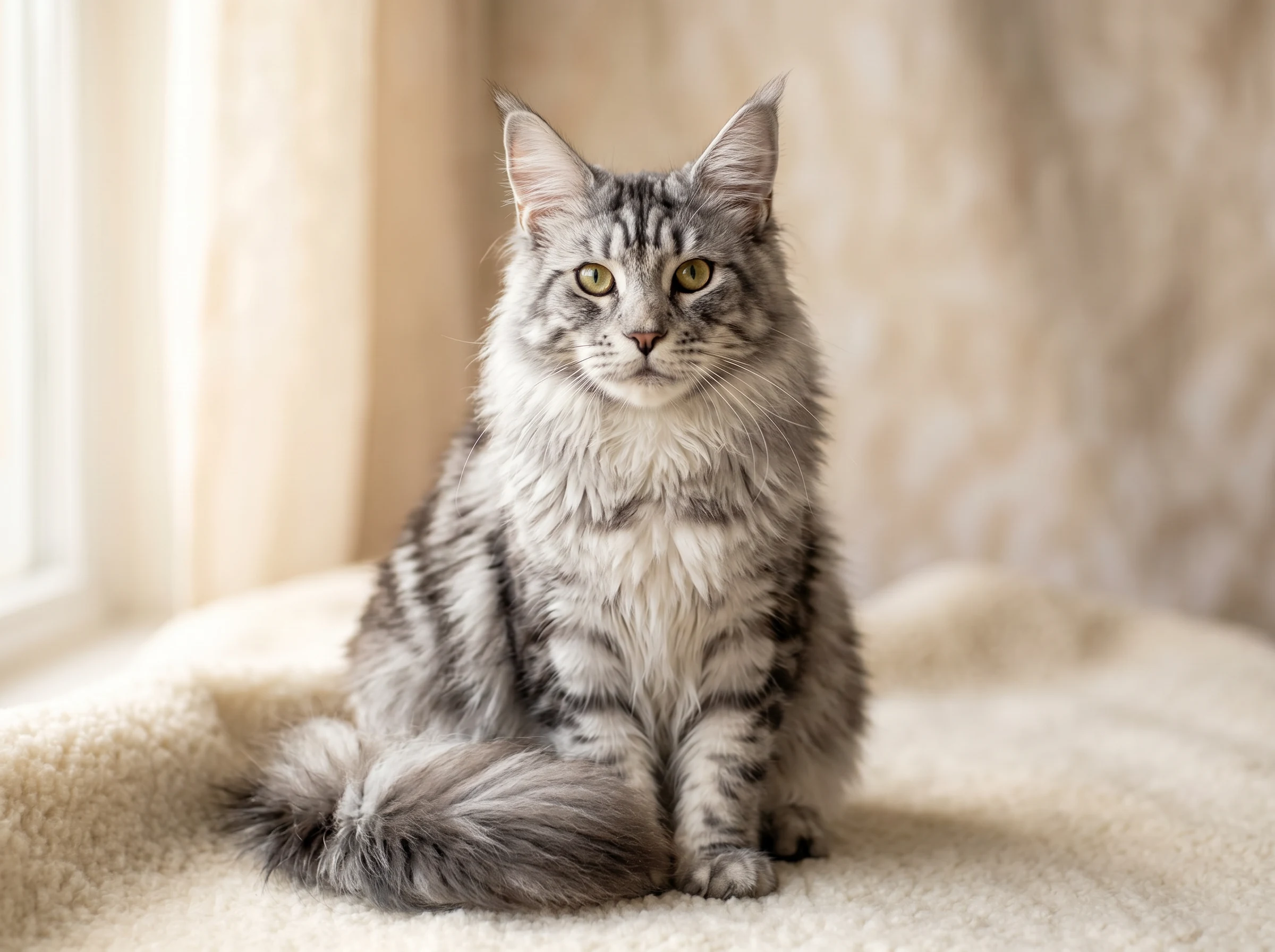 Maine Coon Kittens | Gulf Cats and Kittens Purebred Maine Coon cat with lynx-tipped ears and magnificent semi-long coat — WCF and CFA pedigree registered kittens available with free GCC delivery